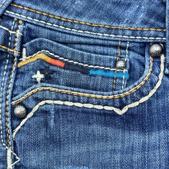 Ariat Ruby Jeans distressed hem boho pockets - Picture 8 of 14